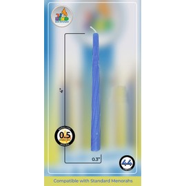 Ner Mitzvah Hanukkah Candles - Blue and White Chanukah Candle - Premium Quality Wax - 44pk. for All 8 Nights of Hanukkah