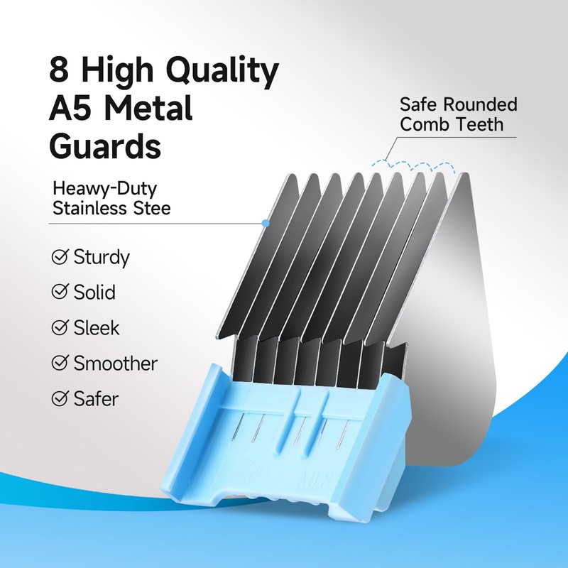 FOGOSP Animal Stainless Steel Clip Attachment Guide Comb Set for
