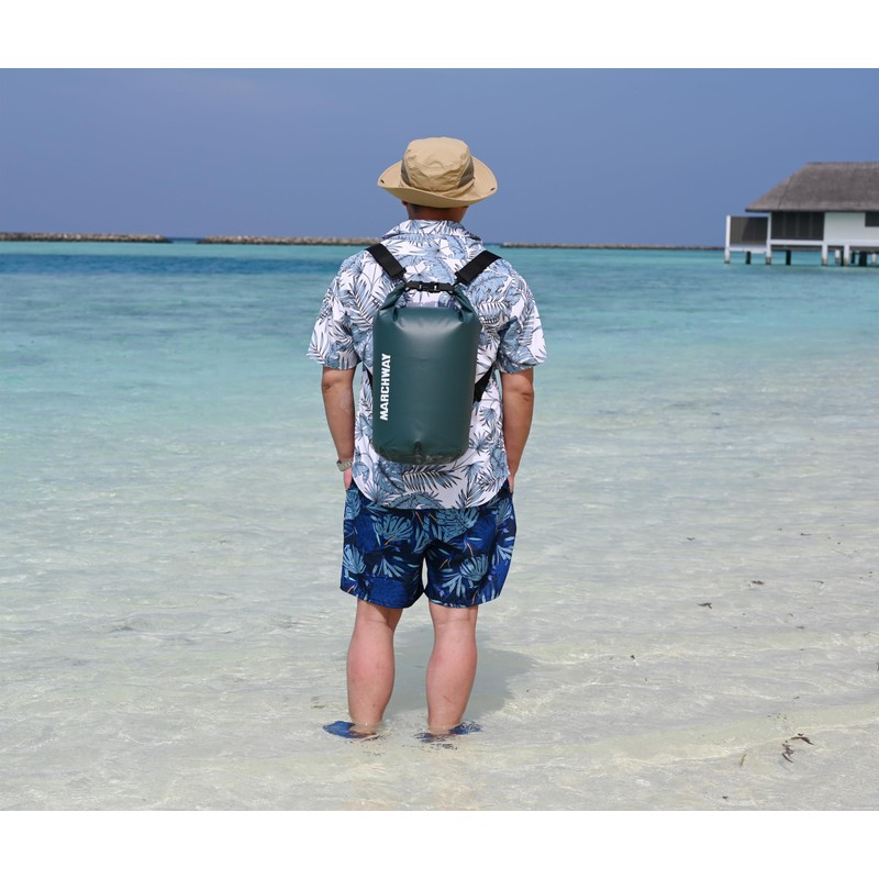 MARCHWAY Floating Waterproof Dry Bag Backpack 5L/10L/20L/30L/40L, Roll Top Sack
