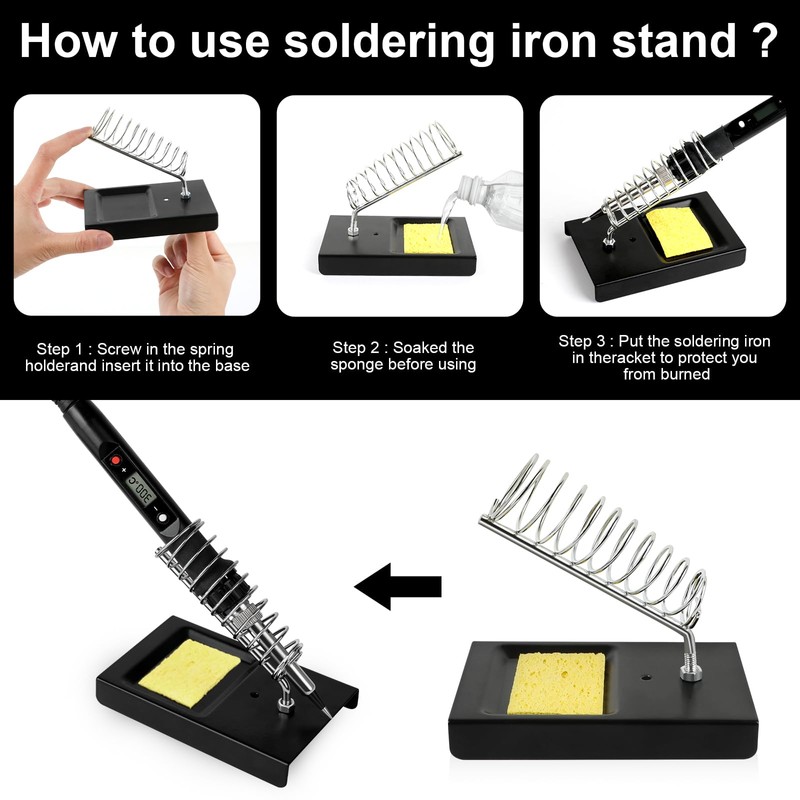 Soldering Iron Kit,80W Professional Soldering Kit for Electronics Adjustable Temperature