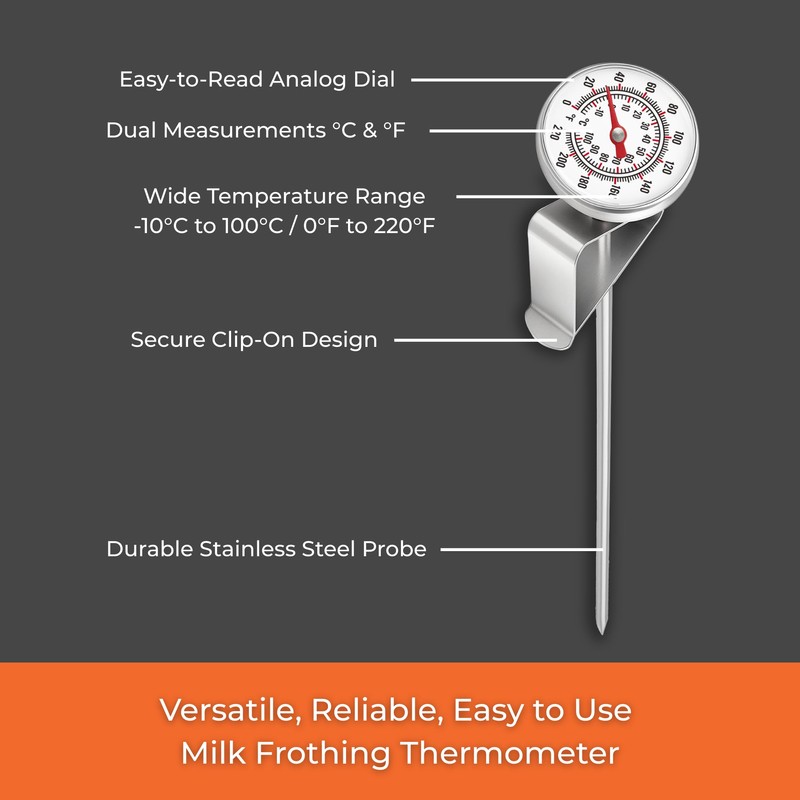 Innoteck Essentials Frothing Thermometer 15.5 cm - Stainless Steel -