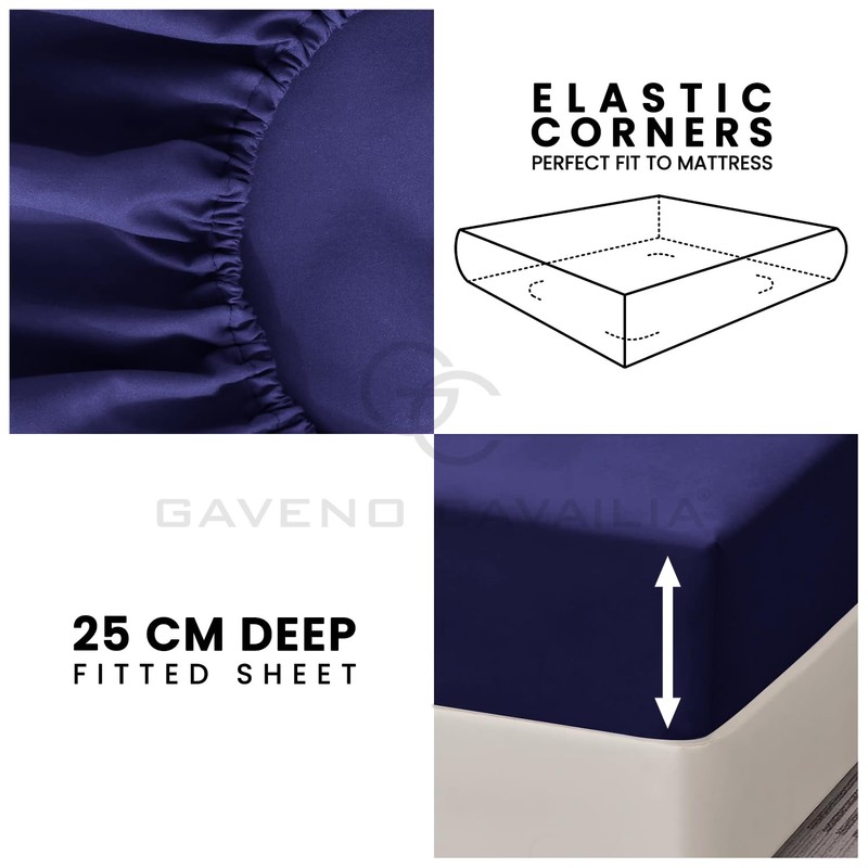 GC GAVENO CAVAILIA 4ft Fitted Bed Sheet- Polycotton Small Double