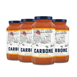 Carbone Four Cheese Pasta Sauce | Tomato Sauce Made with Fresh & All-Natural Ingredients | Gluten Free, Low Carb Pasta Sauce, 24 Fl Oz (Pack of 4)