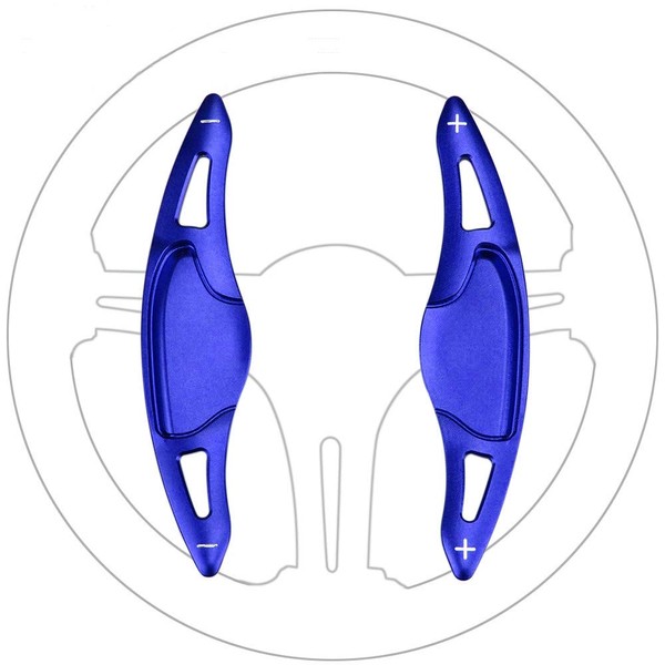 Boyous 2 Piece Blue Aluminum Alloy Paddle Shift Cover Set