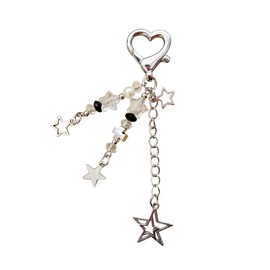 Y2K Aesthetic Cherry Star Charms Keychain For Women Girls Bag Purse Backpack Wallet Keyring Accessories