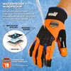 Waterproof Work Gloves, High Visibility, Thermal Insulated, Touchscreen, Enhanced Grip,