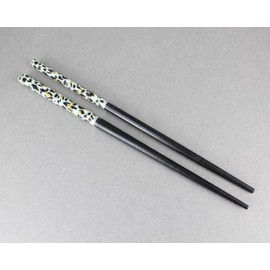 Black cheetah print hair sticks set of 2 leopard print wood hair chop sticks picks pins hair accessories 7 1/8 inches long