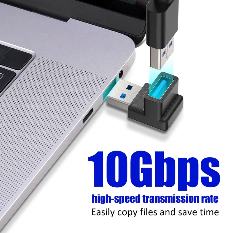 Gbformat USB to USB 3.1 Angled Connector 90 Degree Adapter