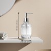 UHEY HOME Glass Soap Dispenser Bathroom Kitchen11.8oz Refillable Liquid Soap
