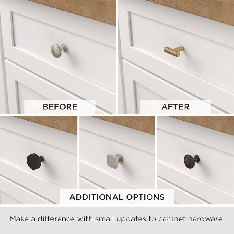 Liberty Classic Square 1-1/8 in. (28 mm) Satin Nickel Cabinet