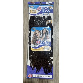 AFRO SENS 4X LOC n LOC CROCHET Pre-looped BRAID COLOR 99J 18” Feather Light