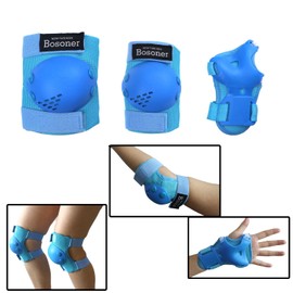 Kids/Youth Knee Pads and Elbow Pads Wrist Guard Protector 6 in 1 Toddler Protective Gear Set for Roller Skates,Cycling,Scooter,BMX Bike,Skateboard,Inline Skatings,Riding Sports, Rollerblading