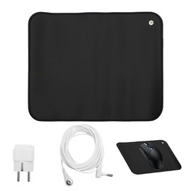 Grounding Mat with 4.6 m EU Cable, Grounding Mat for Bed and Feet, Grounding Bed Sheet for Anxiety, Pain, Inflammation, Earthing Mat for Better Sleep & Balance, Grounding Sheet (25 x 30 cm)