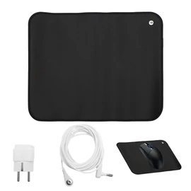 Grounding Mat with 4.6 m EU Cable, Grounding Mat for Bed and Feet, Grounding Bed Sheet for Anxiety, Pain, Inflammation, Earthing Mat for Better Sleep & Balance, Grounding Sheet (25 x 30 cm)
