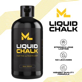 Muscle Locker Ultimate Grip Liquid Chalk, Sweat-Free Hands for Weightlifting, Gym, Rock Climbing, Bouldering, Gymnastics, Pole Dancing CrossFit, Bodybuilding (250ml)