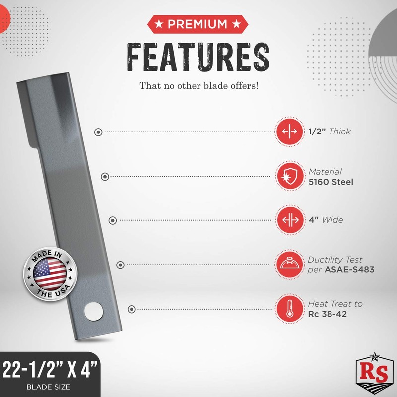 Rancher Supply 00775267 Rhino Blade Pair