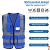 Reflective Security Safety Vests Heavy Duty with 7 Pockets and