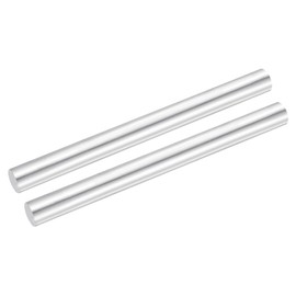 uxcell 2Pcs 0.51"(13mm) Dia Round Aluminum Rods, 5.9"(150mm) Long 6061 Aluminum Round Rod Solid Lathe Bar Stock for Industry Construction DIY Crafts, Silver