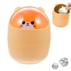 YUNXCNA Mini Desk Bin with Lid, 16.5 x 12 cm