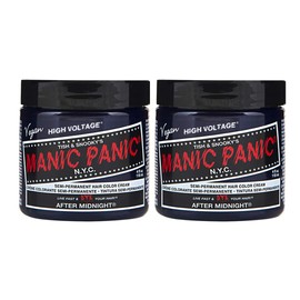 Manic Panic After Midnight Classic Cream, Vegan, Cruelty-Free, Blue, Semi-Permanent Hair Dye, 2 x 118 ml