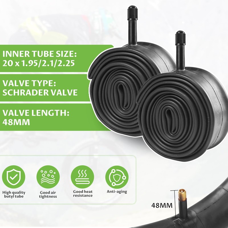 MAKELEN 20x1.95 / 20x2.1 / 20x2.25 Bike Tires High-Durability Replacement
