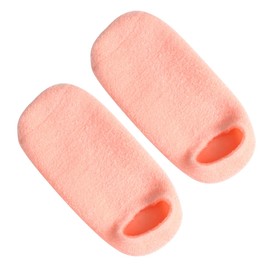 BIUDECO 1pair Moisturizing Gel Heel Socks for Dry Cracked Heels Anti-crack Foot Care Socks Breathable Ankle Protector for Everyday and Comfortable Fit Unisex Design Orange