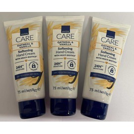 3 x Avon Hand Creams for hands nails and cuticles 75ml (3 x 75ml, Oatmeal & Vanilla)