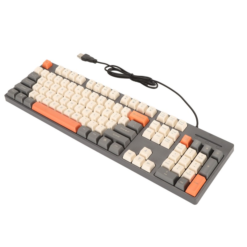 104 Keys Wired Keyboard 3 Colors Cute Gaming Keyboard USB