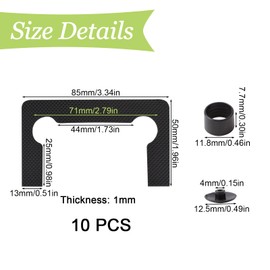 UFURMATE Gasket Replacement Kit for Hinges, Rubber Shower Doors Hinge Replacement Part Black Anti-Slip Gasket Glass Hinge Replacement Kit, 10PCS Gaskets & 4PCS Rings & 4PCS Decorative Covers