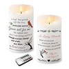 Electronic Flameless Candle - Realistic Wax Memorial Candle with Remote