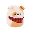 Squishmallows Original 12-Inch Brock the White and Tan Bulldog
