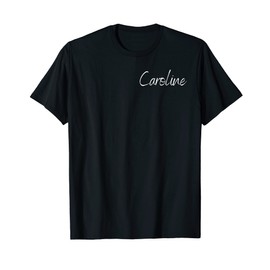 Caroline First Name Design T-Shirt, black, s