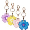 Floral Leather Keychain Holder for AirTag - 4 Pack