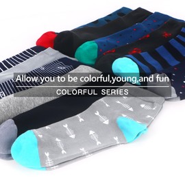 WeciBor Men's Patterned Quarter Socks, 12 Pack Grey Geometric Animal, 7.5-12