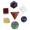 mookaitedecor 7 Chakra Natural Crystal Gemstone Kit, Platonic Solids Sacred