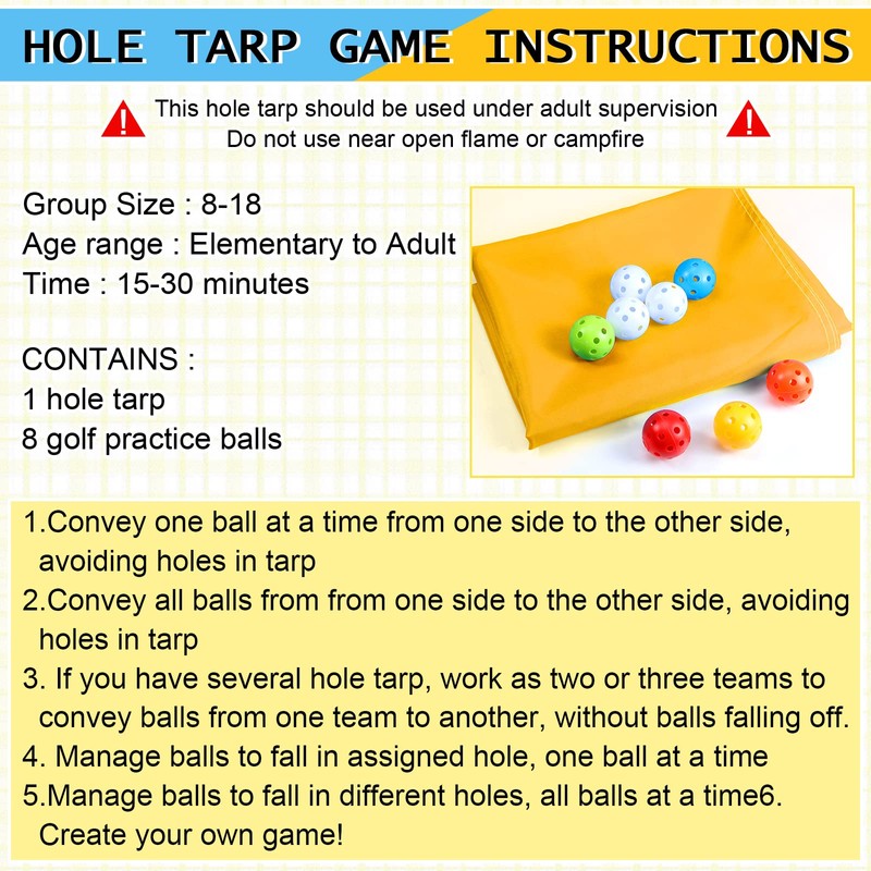 Kathfly Blue Hole Tarp Team Building Game 98 x 70