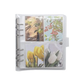 3’’/5’’ Clear Glitter PVC Binder Photo Album K pop Photocards Picture Holder Photo Card Sleeve Collect Book(200/100Pockets)