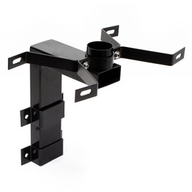 Wiltec Wall Mount Black 50 x 120 x 250 mm for US Mailbox, American Mailbox with Flag, Standing Letterbox Wall Mount Steel American Design