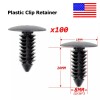 100X 8mm Bumper Clips Auto Car Hole Plastic Rivets Fastener