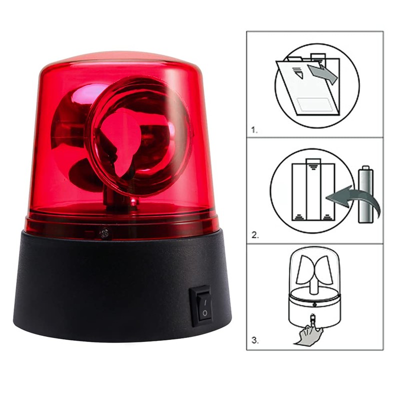 LED 360 Rotating DJ Flashing Stage Effect Battery Powered Strobe