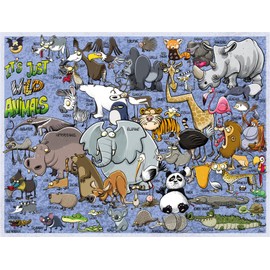 Animal Jigsaw Puzzle - It's Just - Wild Animals! by Ricardo Galvao - 1000 Piece Jigsaw Puzzle For Adults - 66cm X 50cm - Animal Jigsaw Puzzle, Dog Jigsaw Puzzle, Cartoon Jigsaw Puzzles
