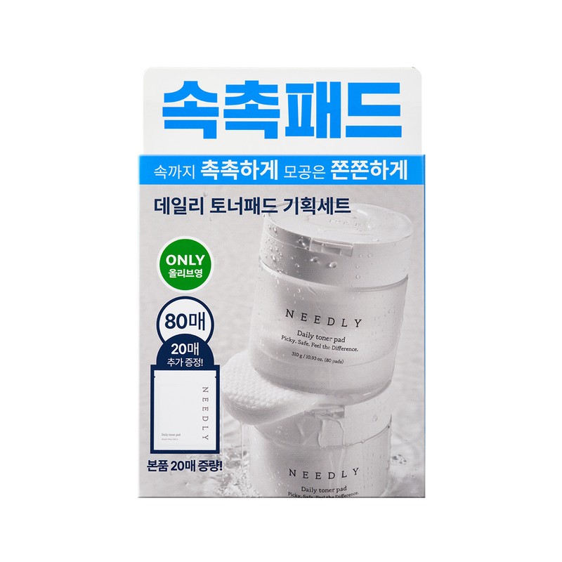 NEEDLY Daily Toner Pad 80 Sheets Set (+20 Sheets) -