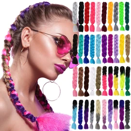 Bright Lara rds00-15 Hair Extension, Braid, 2-Piece Set, Cornrow, Braid, Hip Hop, Dance, Black Hair
