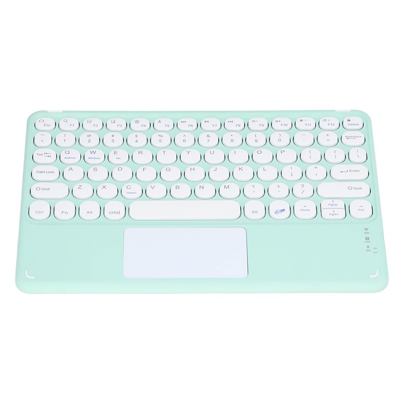 Touch Wireless Keyboard Round Keycaps Ergonomic Design Ultra Thin Smart