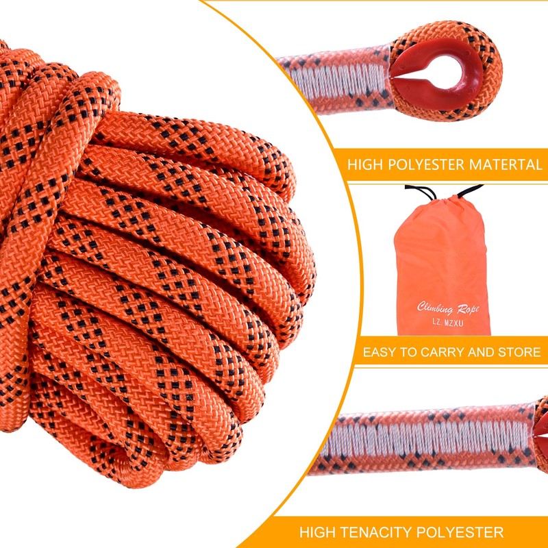 LZ.MZXU Climbing Rope, 12mm Static Climbing Ropes, 32FT(10M) 65FT(20M) 100FT(30M)