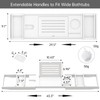 Zhuoyue Bamboo Bathtub Tray, Expandable Premium Bath Tray for Luxury