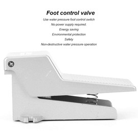 Pneumatic Foot Pedal Valve Kit 2 Position 5 Way Aluminum Pedal with Cover Lock and Directional Direct Acting for Factory Workshop