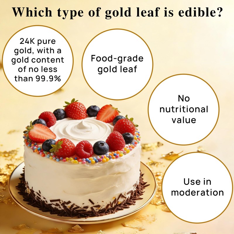 Catephe Gold Leaf Flakes, 10G (NW) Non-Edible Decorating Flakes, Imitation