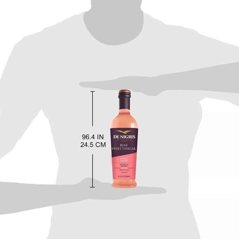 de nigris Roseoro Sweet Rose Vinegar 16.9 Fl Oz Balsamic