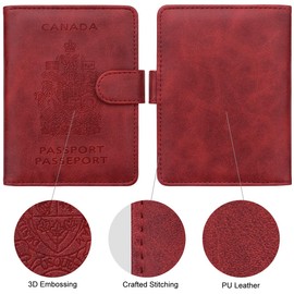 WALNEW RFID Blocking Passport Holder Travel Wallet Cover Case